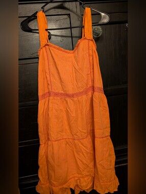 American Eagle Outfitters Orange Strappy Summer Dress